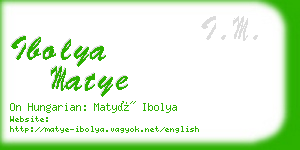 ibolya matye business card